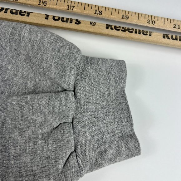 VTG 90s Nike Adult Sweatshirt Medium Boxy Grey Black Contrast Crewneck Made USA - Picture 9 of 14